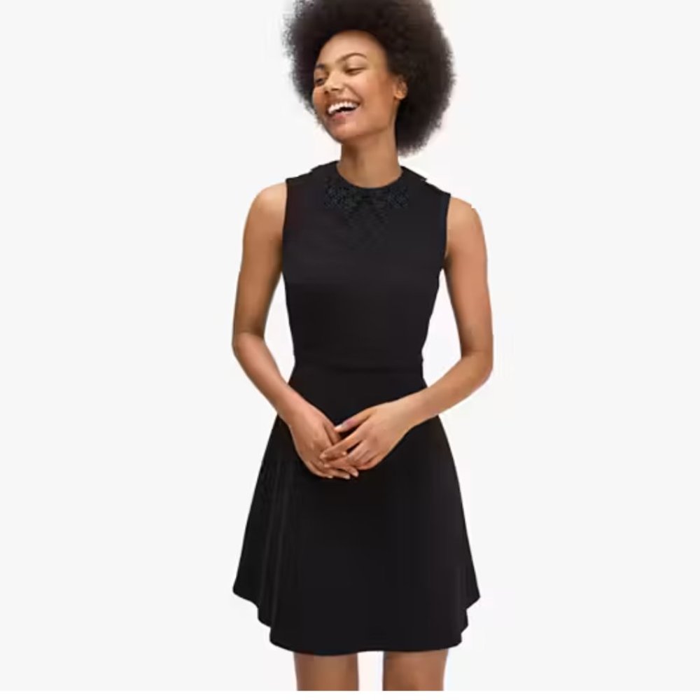 Kate Spade Lace Collar Ponte Dress